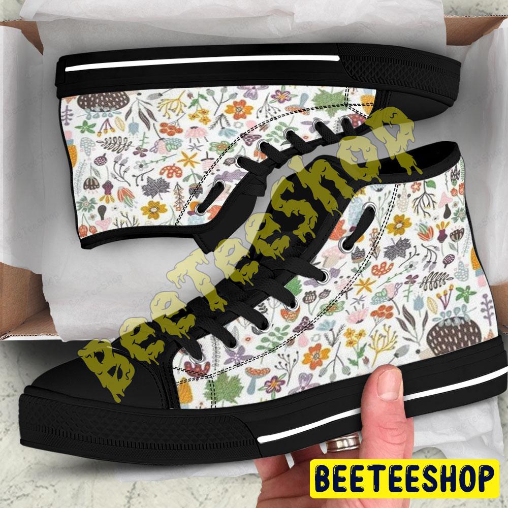 Pumpkins Halloween Pattern 398 Beeteeshop Adults High Top Canvas Shoes