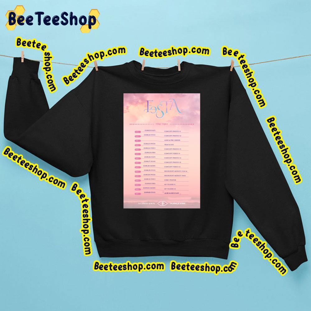 Purple Kiss – Festa Time Table Tour 2023 Beeteeshop Trending Unisex Sweatshirt