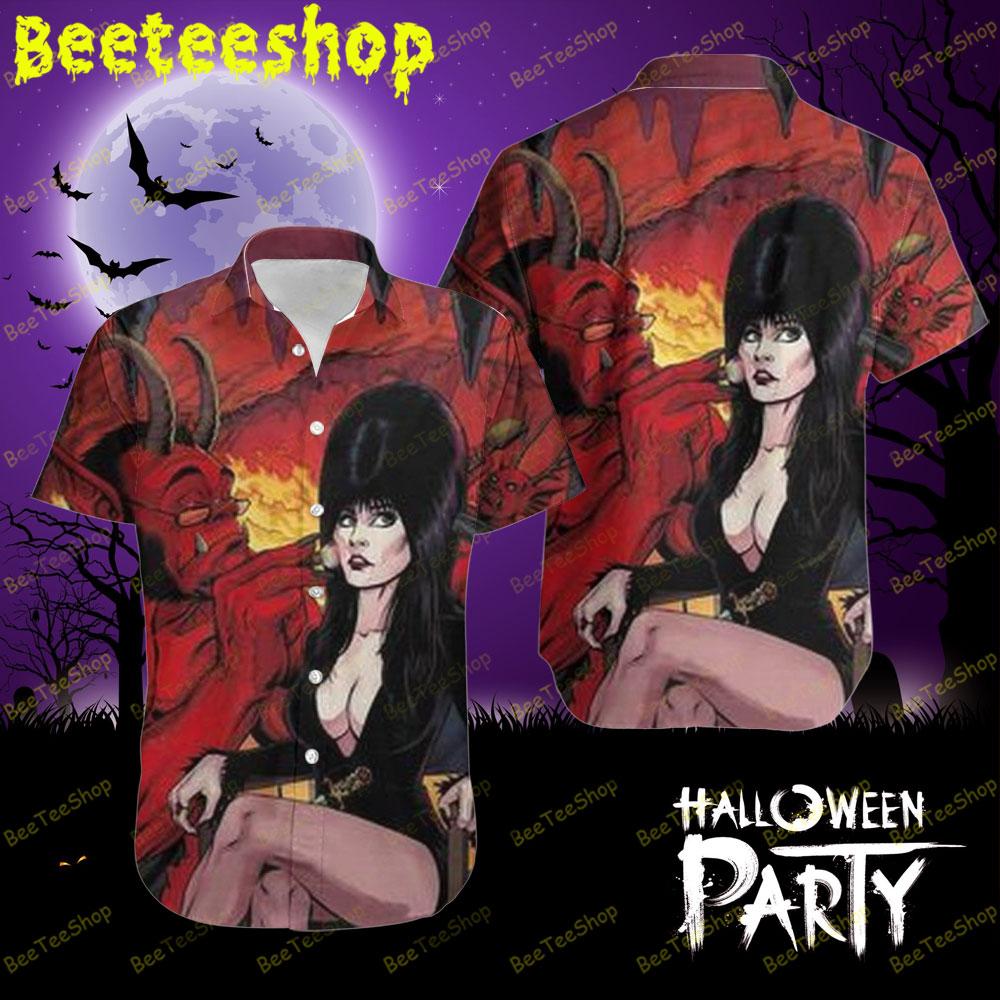 Red Demon Elvira Mistress Of The Dark Halloween Beeteeshop Hawaii Shirt