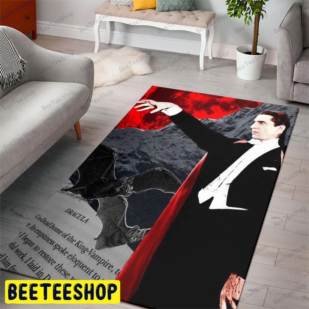 Red Moon Dracula Halloween Beeteeshop Rug Rectangle