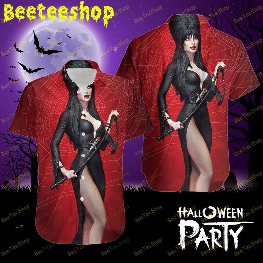 Red Spiderweb Elvira Mistress Of The Dark Halloween Beeteeshop Hawaii Shirt