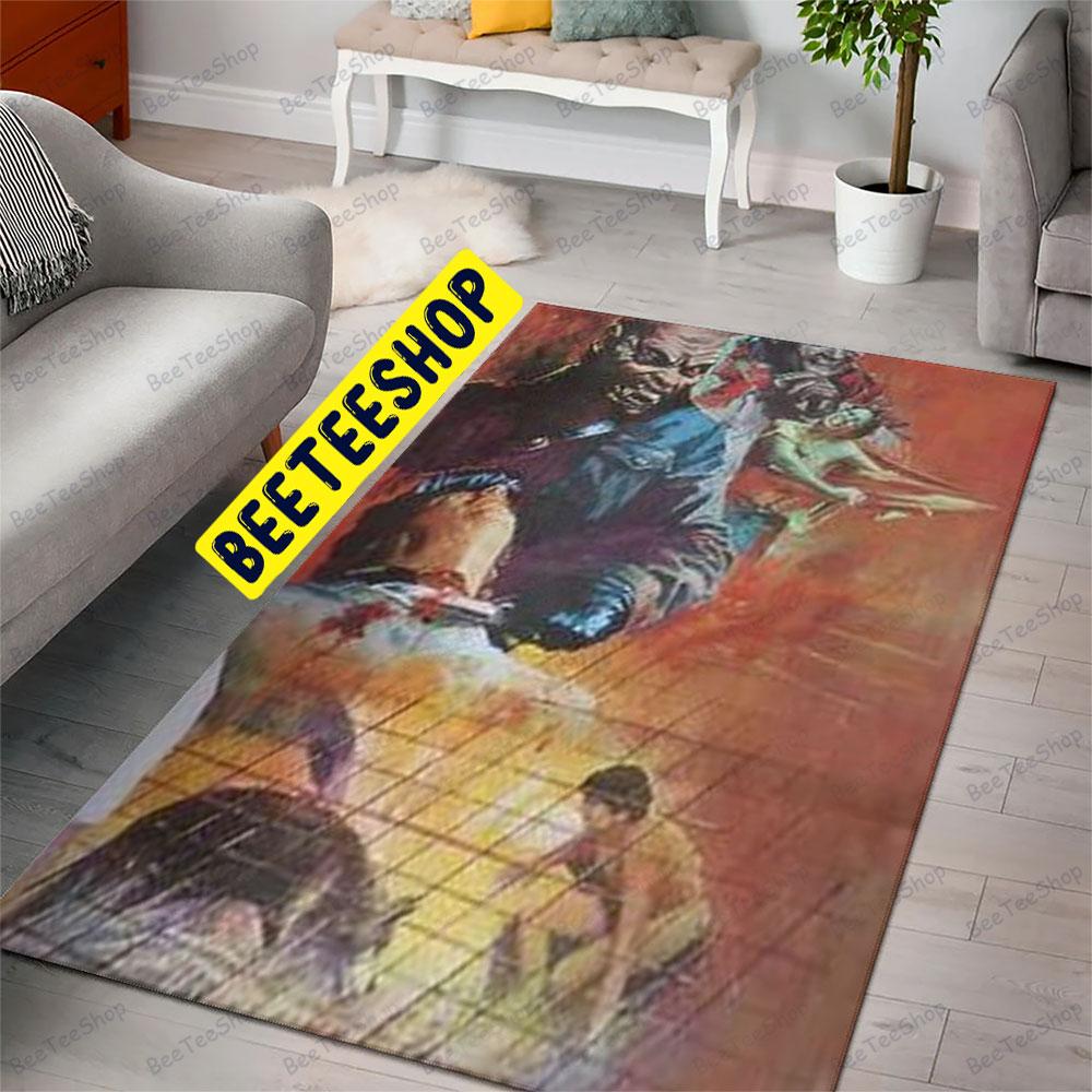 Retro Art An American Werewolf In London Halloween Beeteeshop Rug Rectangle