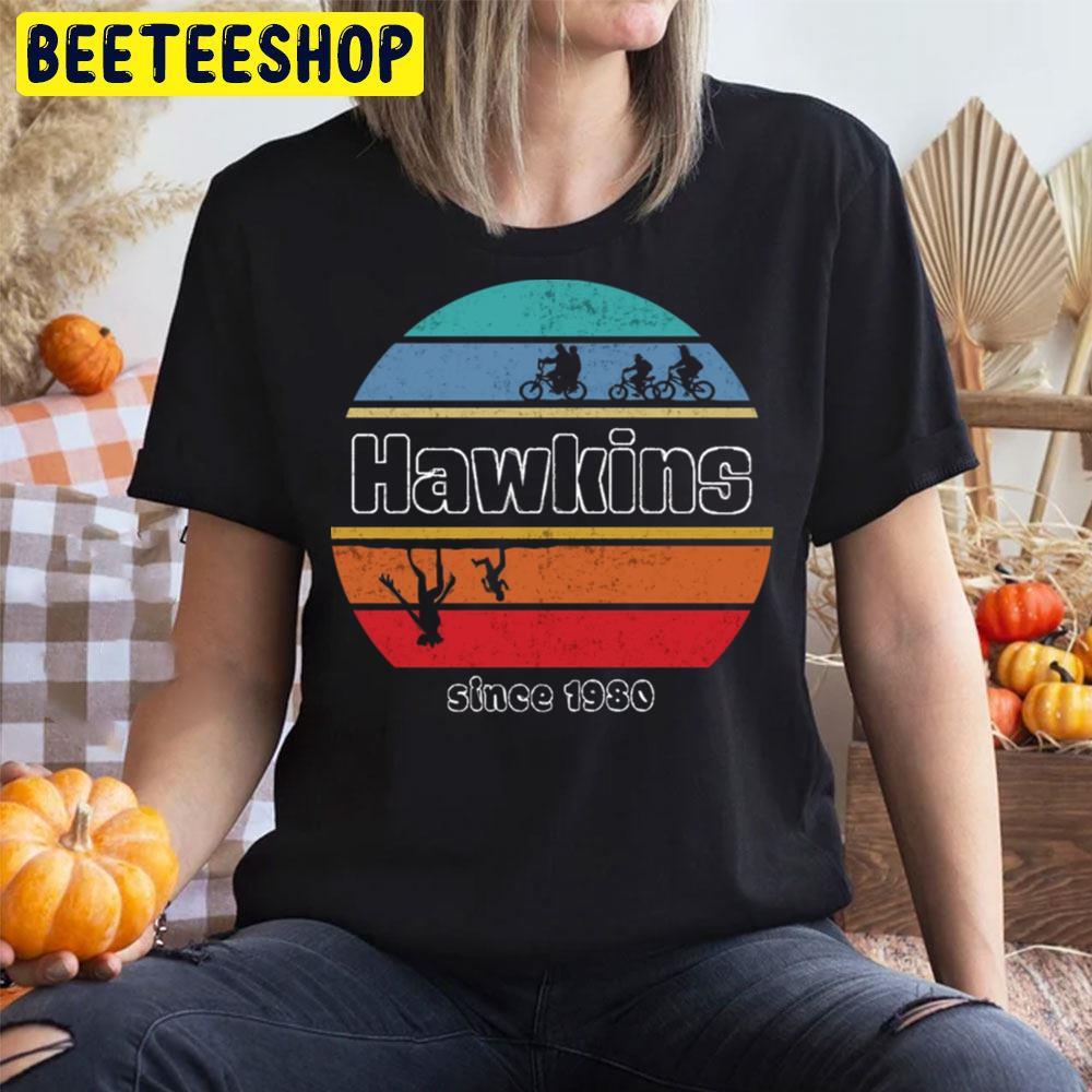 Retro Color Hawking Stranger Things Halloween Beeteeshop Trending Unisex T-Shirt