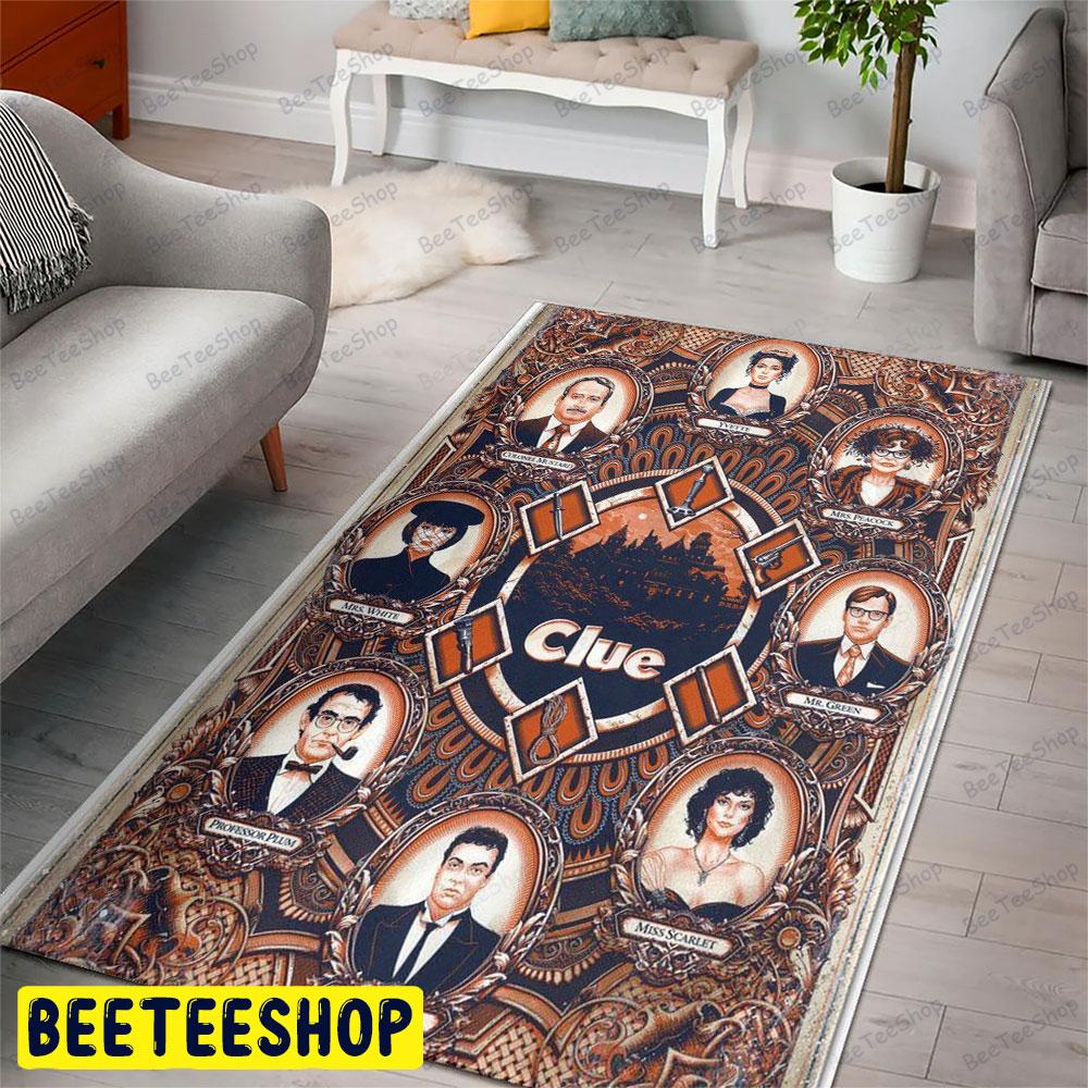 Retro Movie Clue Halloween Beeteeshop Rug Rectangle