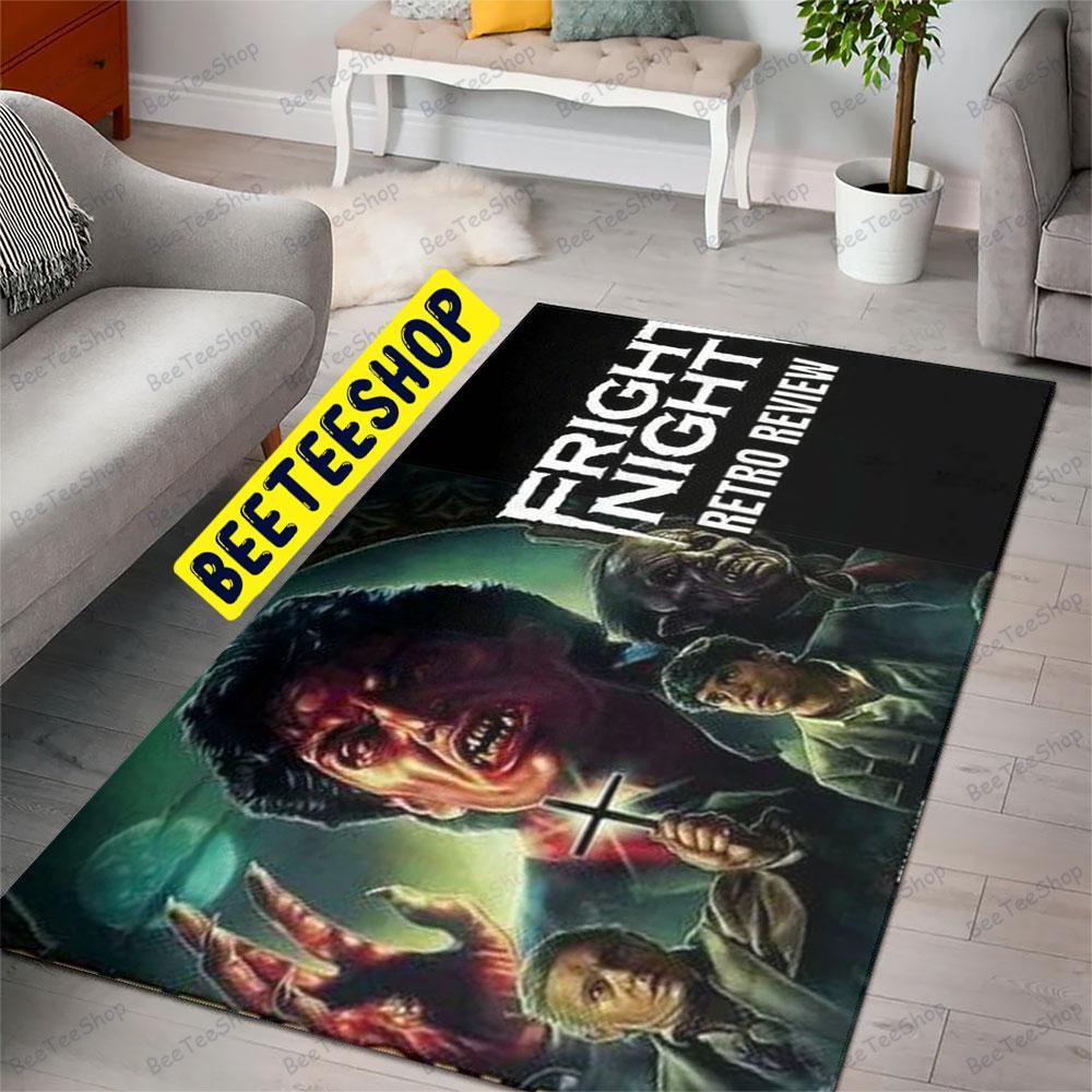 Retro Review Fright Night Halloween Beeteeshop Rug Rectangle