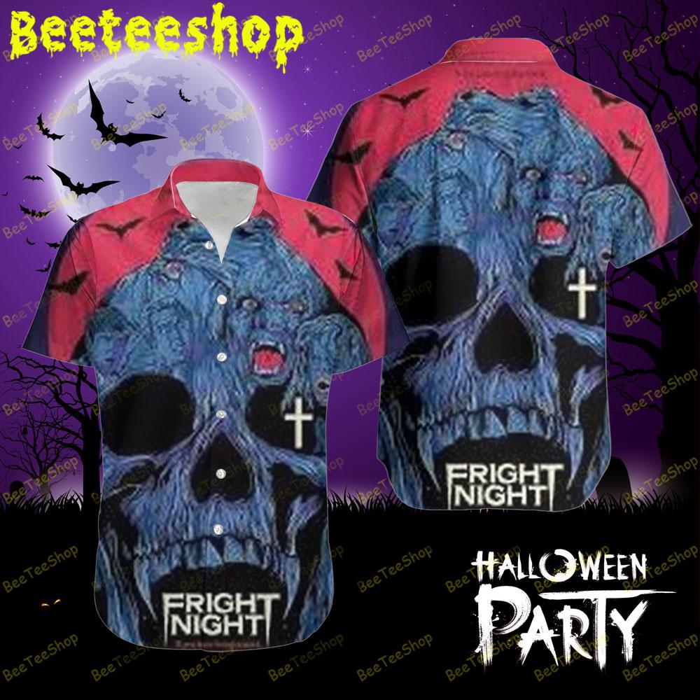 Skull Face Fright Night Halloween Beeteeshop Hawaii Shirt