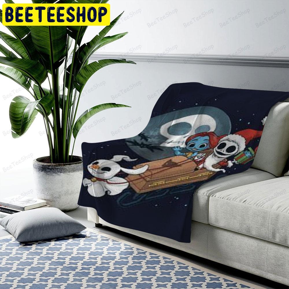 Skull Moon The Nightmare Before Christmas Halloween Beeteeshop US Cozy Blanket