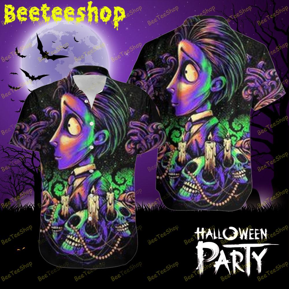 Skull Roses Art Corpse Bride Halloween Beeteeshop Hawaii Shirt