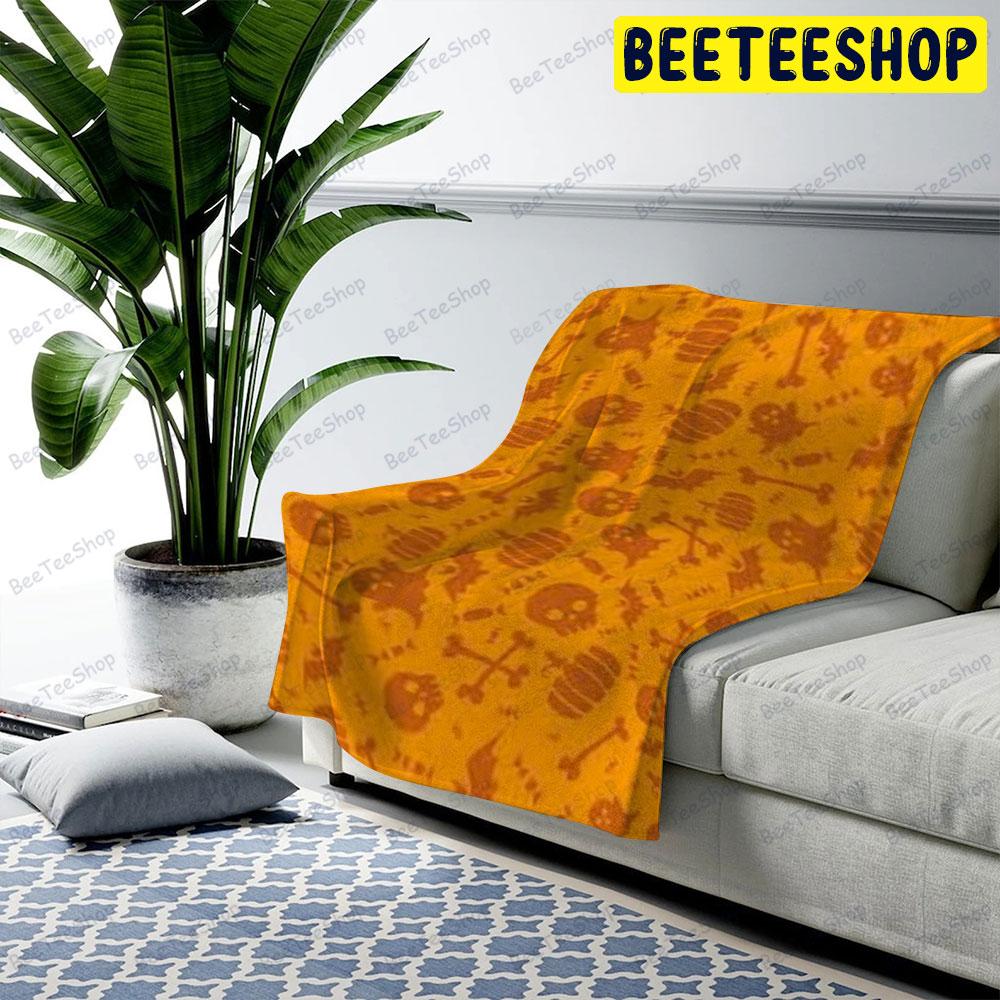 Skulls Bats Pumpkins Halloween Pattern 043 Beeteeshop US Cozy Blanket