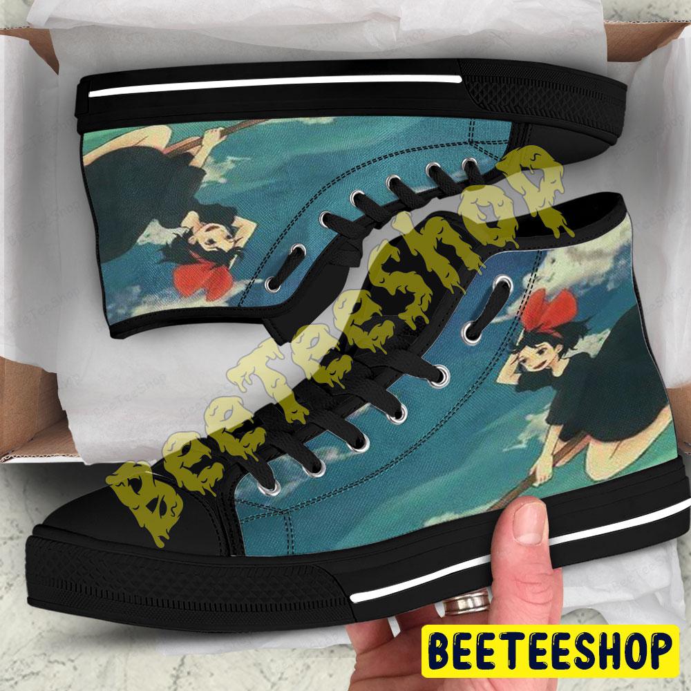 Sky And Kiki’s Delivery Service Halloween Beeteeshop Adults High Top Canvas Shoes