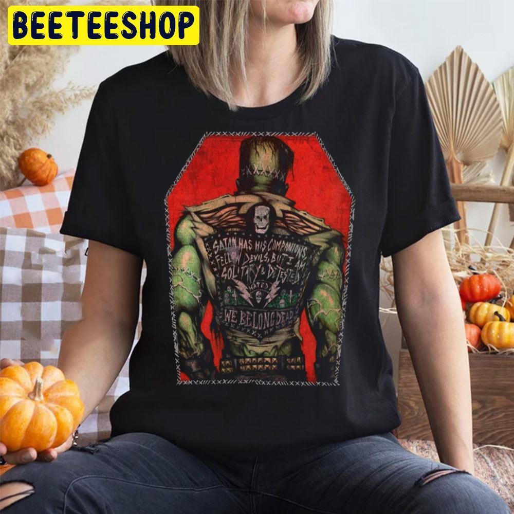 Solitary And Detested Frankenstein Halloween Beeteeshop Trending Unisex T-Shirt