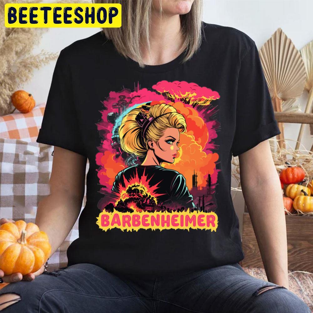 Vintage Hot Pink Barbenheimer Beeteeshop Trending Unisex T-Shirt