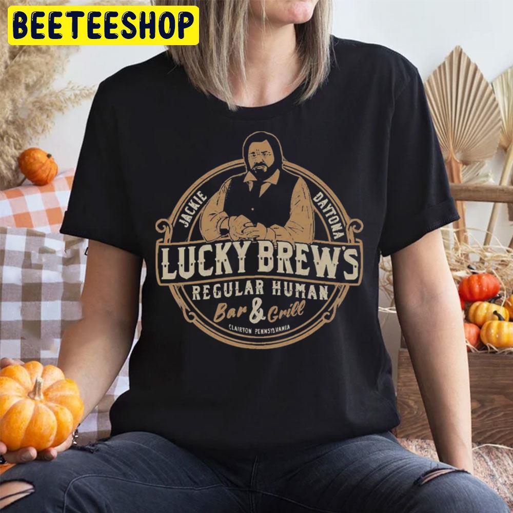 Vintage Lucky Brews Regular Human Bar And Grill What We Do In The Shadowns Halloween Beeteeshop Trending Unisex T-Shirt