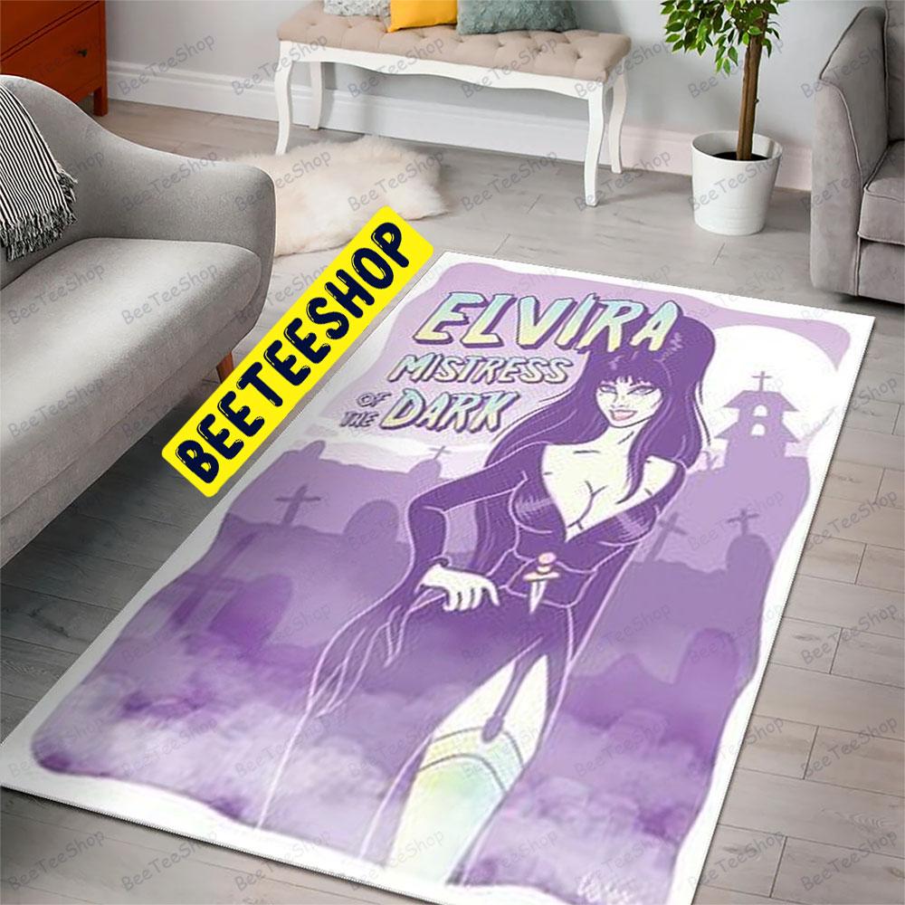 White Purple Art Elvira Mistress Of The Dark Halloween Beeteeshop Rug Rectangle