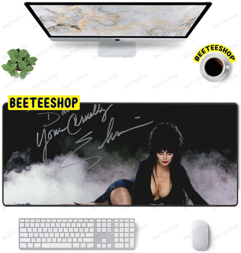 White Signature Elvira Mistress Of The Dark Halloween Beeteeshop Mouse Pad