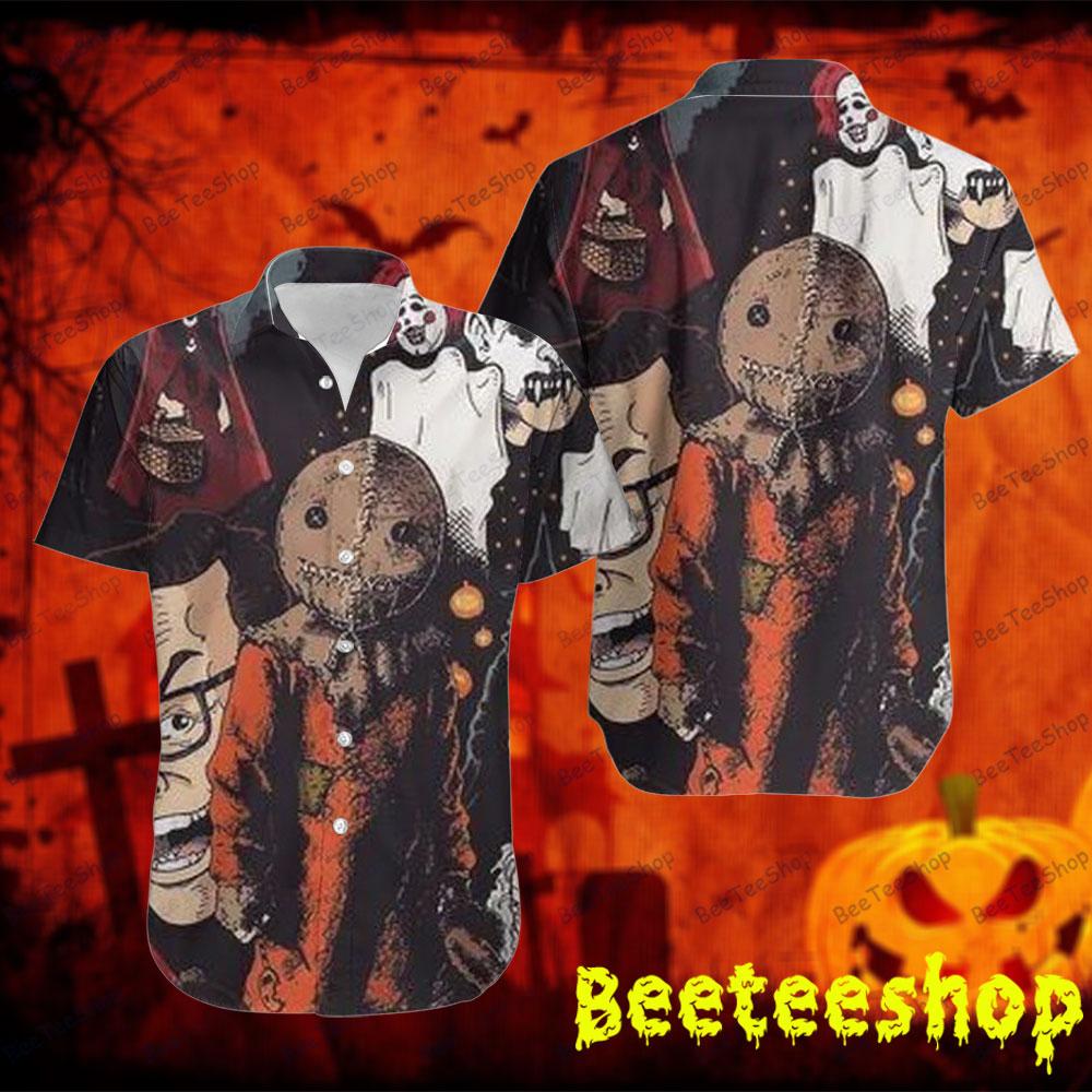 Witch And Sam Trick ‘R Treat Halloween Beeteeshop Hawaii Shirt