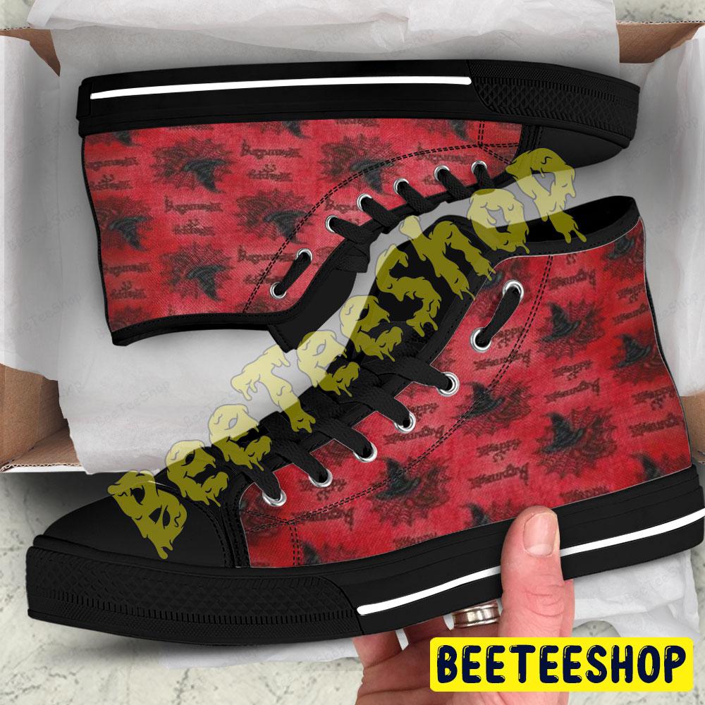Witch Hats Halloween Pattern 368 Beeteeshop Adults High Top Canvas Shoes