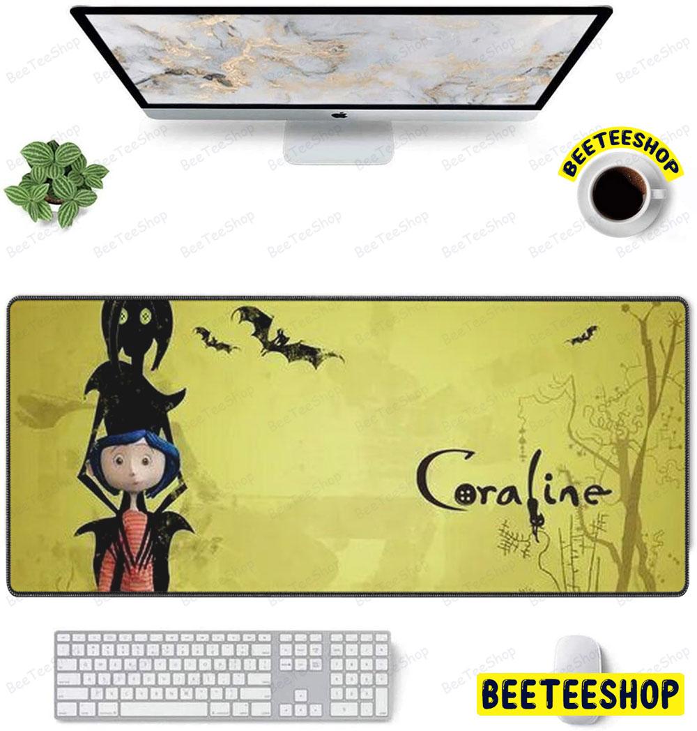 Yellow Art Movie Coraline Jones Halloween Beeteeshop Mouse Pad