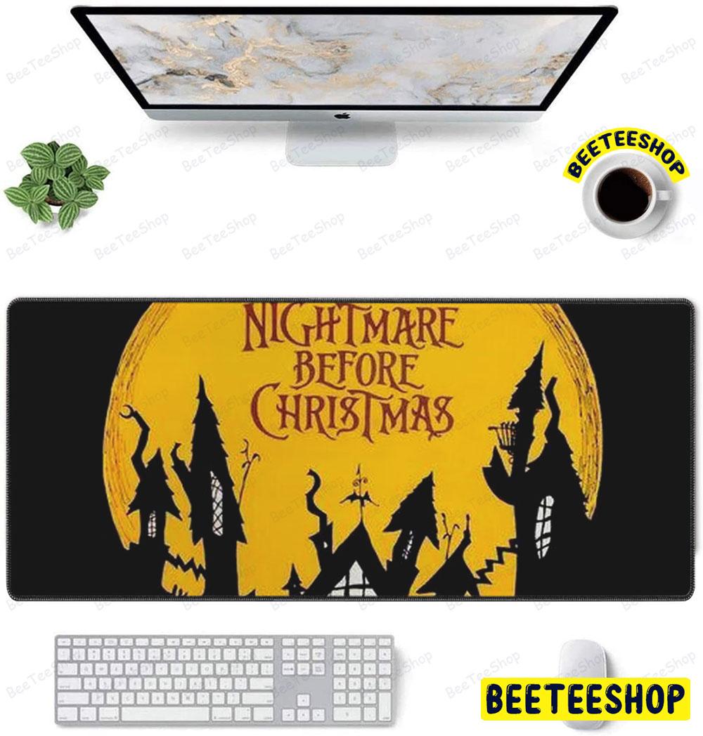 Yellow Moon House The Nightmare Before Christmas Halloween Beeteeshop Mouse Pad