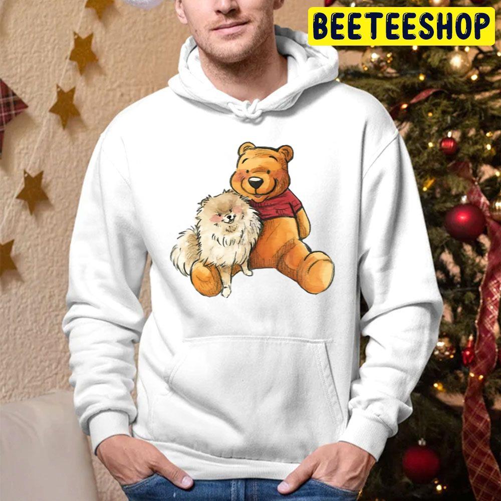 Amy’s Pomeranian Winnie The Pooh A Very Merry Pooh Year Beeteeshop Trending Unisex Hoodie