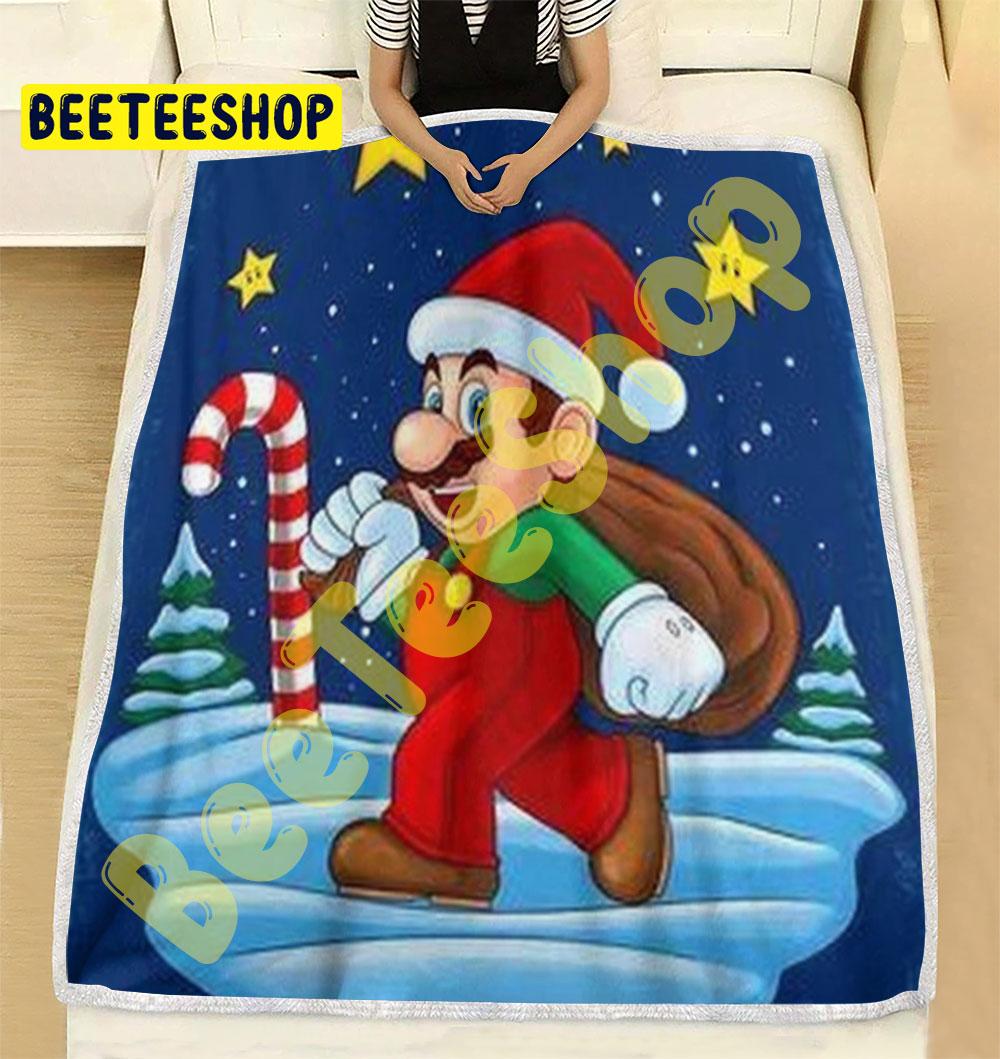 Art Super Mario Christmas 1 Trending Blanket