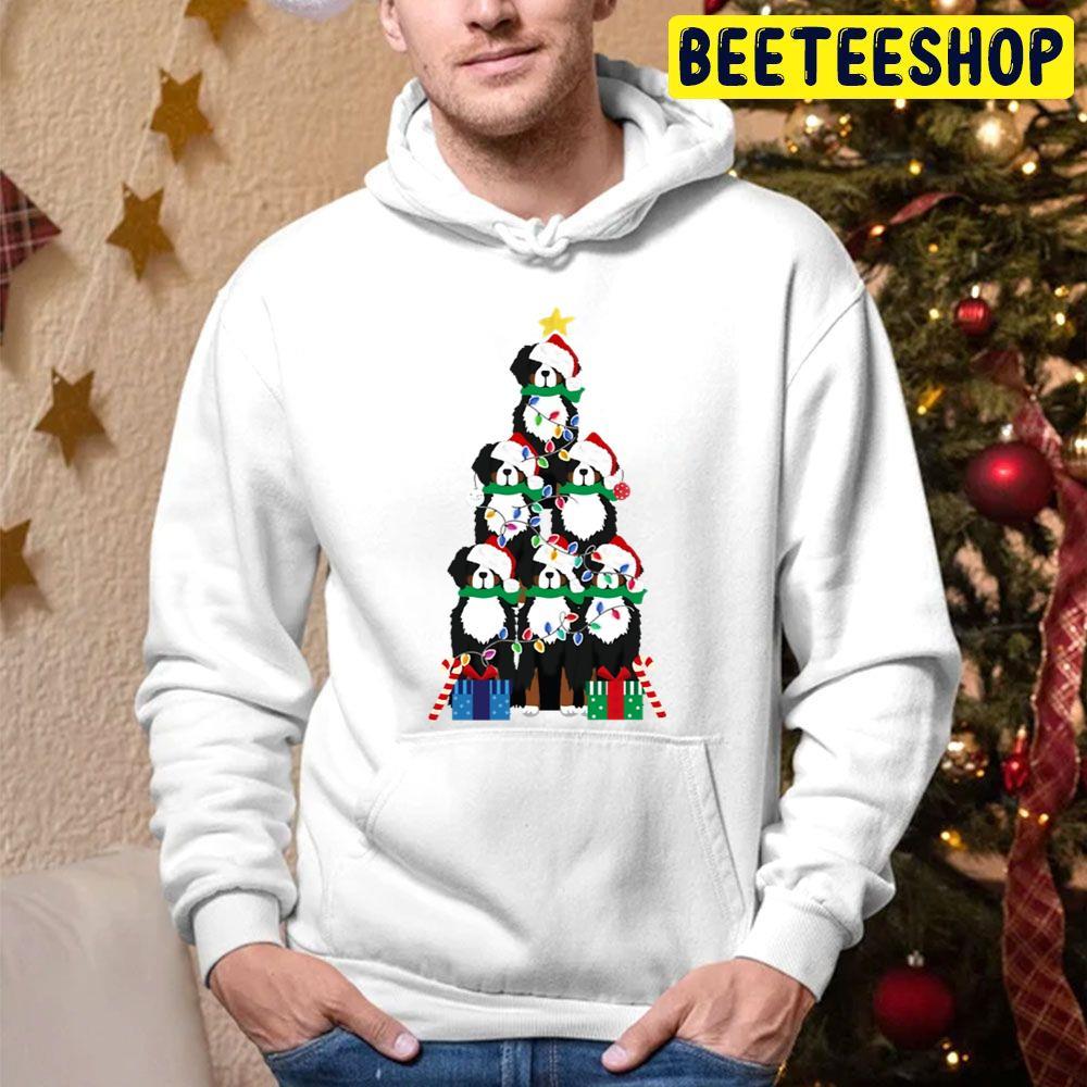 Bernese Mt Dog Puppy Christmas Tree Beeteeshop Trending Unisex Hoodie