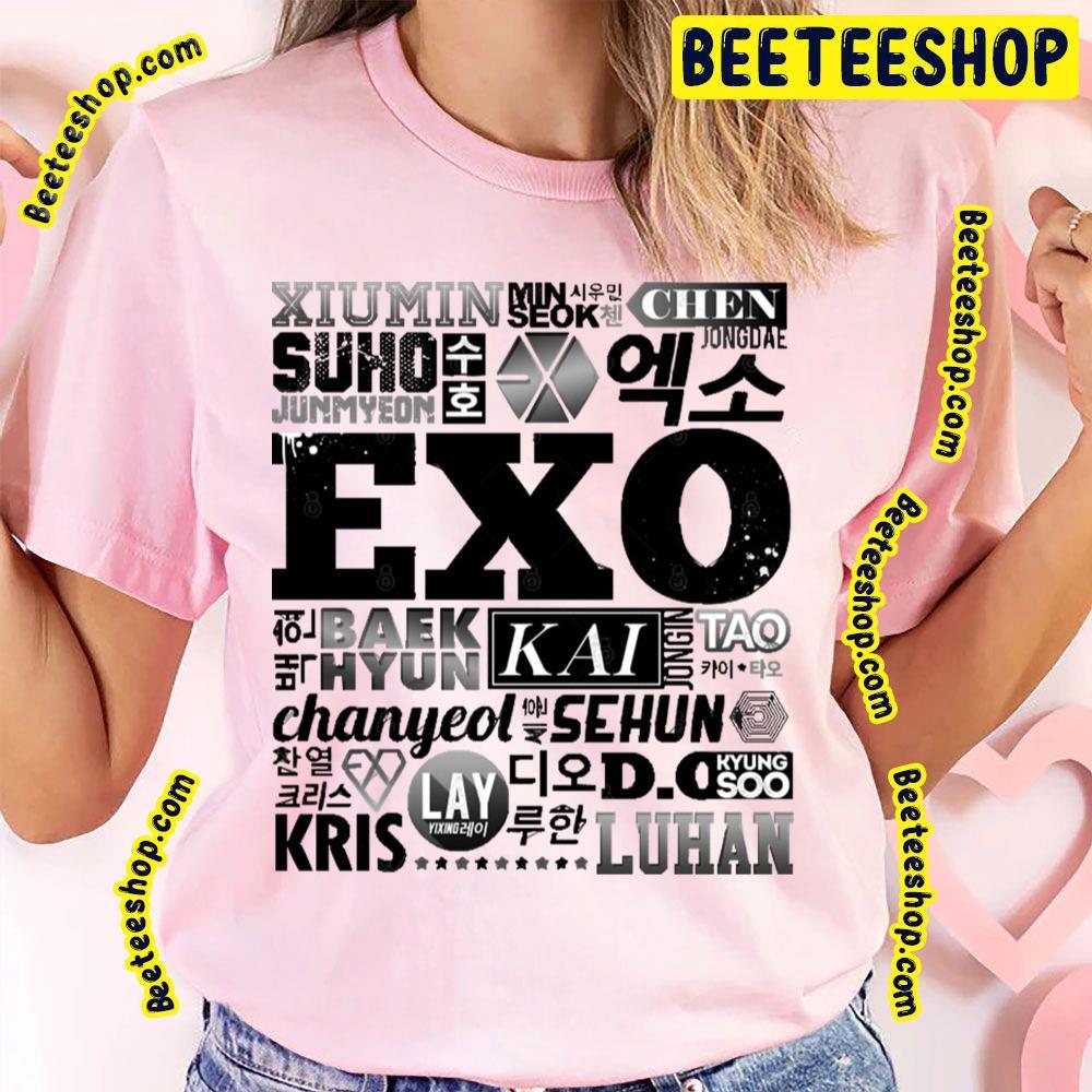 Black Font Collage Exo Unisex T-Shirt