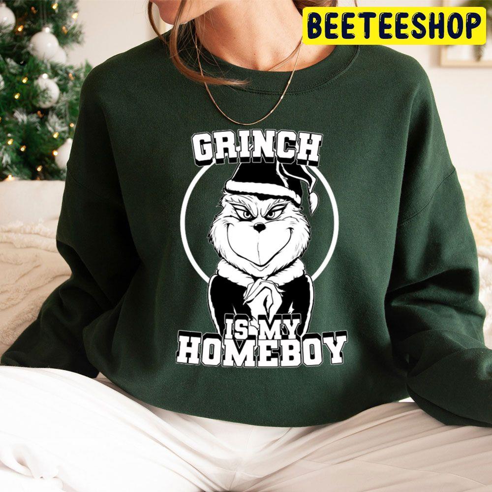 Black White My Homeboy Dr. Seuss’ How The Grinch Stole Christmas Beeteeshop Trending Unisex Sweatshirt