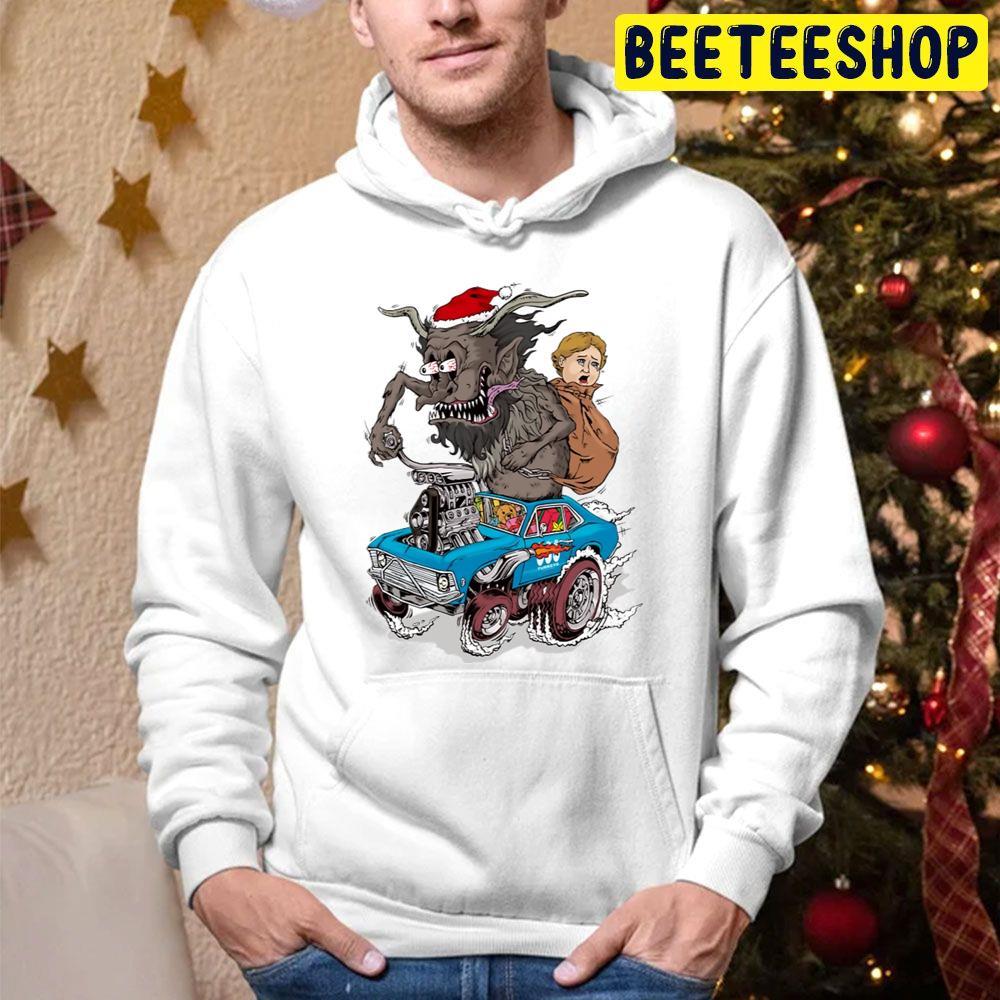 Car Krampus Christmas Beeteeshop Trending Unisex Hoodie