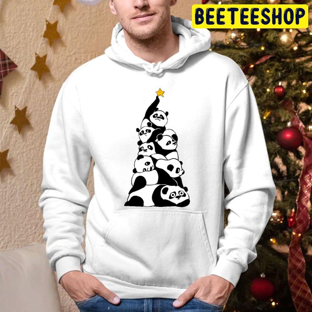 Christmas Tree Pandas Beeteeshop Trending Unisex Hoodie