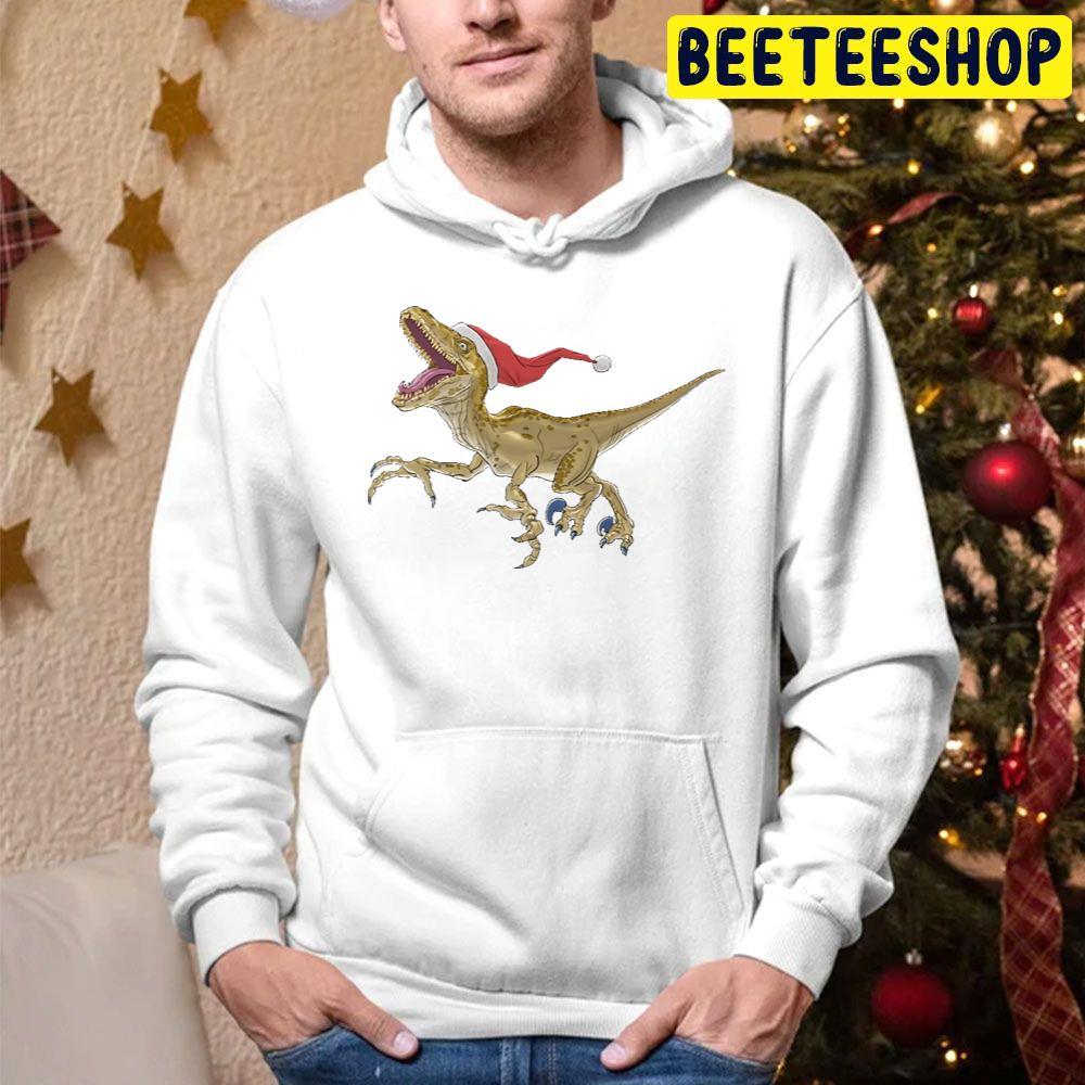 Christmas Velociraptor Beeteeshop Trending Unisex Hoodie