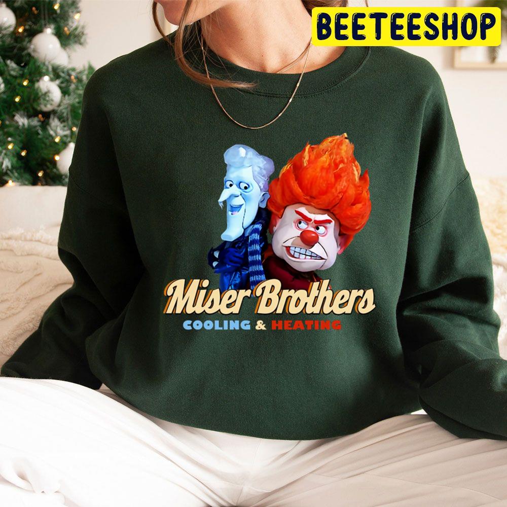 Couple Miser Brothers Cooling & Heating The Year Without A Santa Claus Christmas Beeteeshop Trending Unisex Sweatshirt