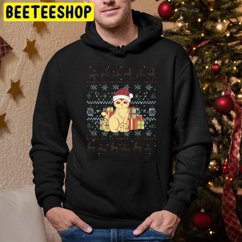 Cute Christmas Cat Beeteeshop Trending Unisex Hoodie