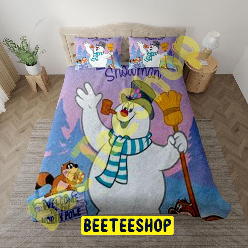 Cute Frosty The Snowman 5 Trending Bedding Set