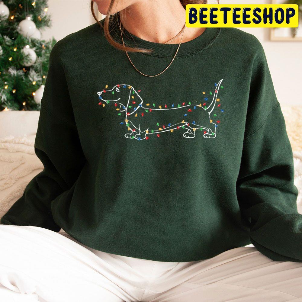 Dachshund Dog Christmas Lights For Dog Loves Beeteeshop Trending Unisex Sweatshirt