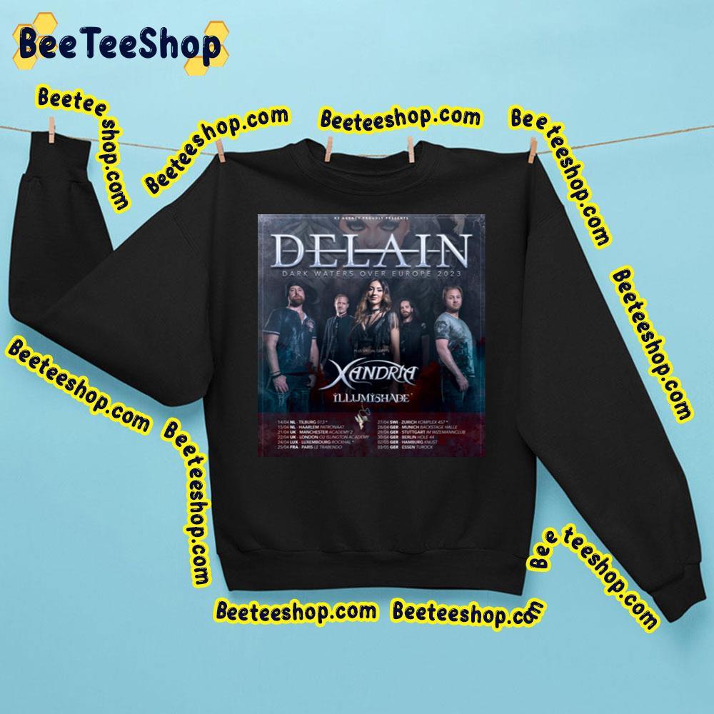 Delain Europe Tour 2023 Dark Waters Beeteeshop Trending Unisex Sweatshirt