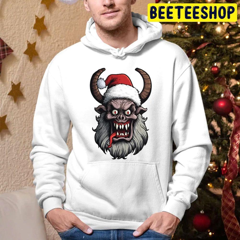 Face Christmas Krampus Beeteeshop Trending Unisex Hoodie