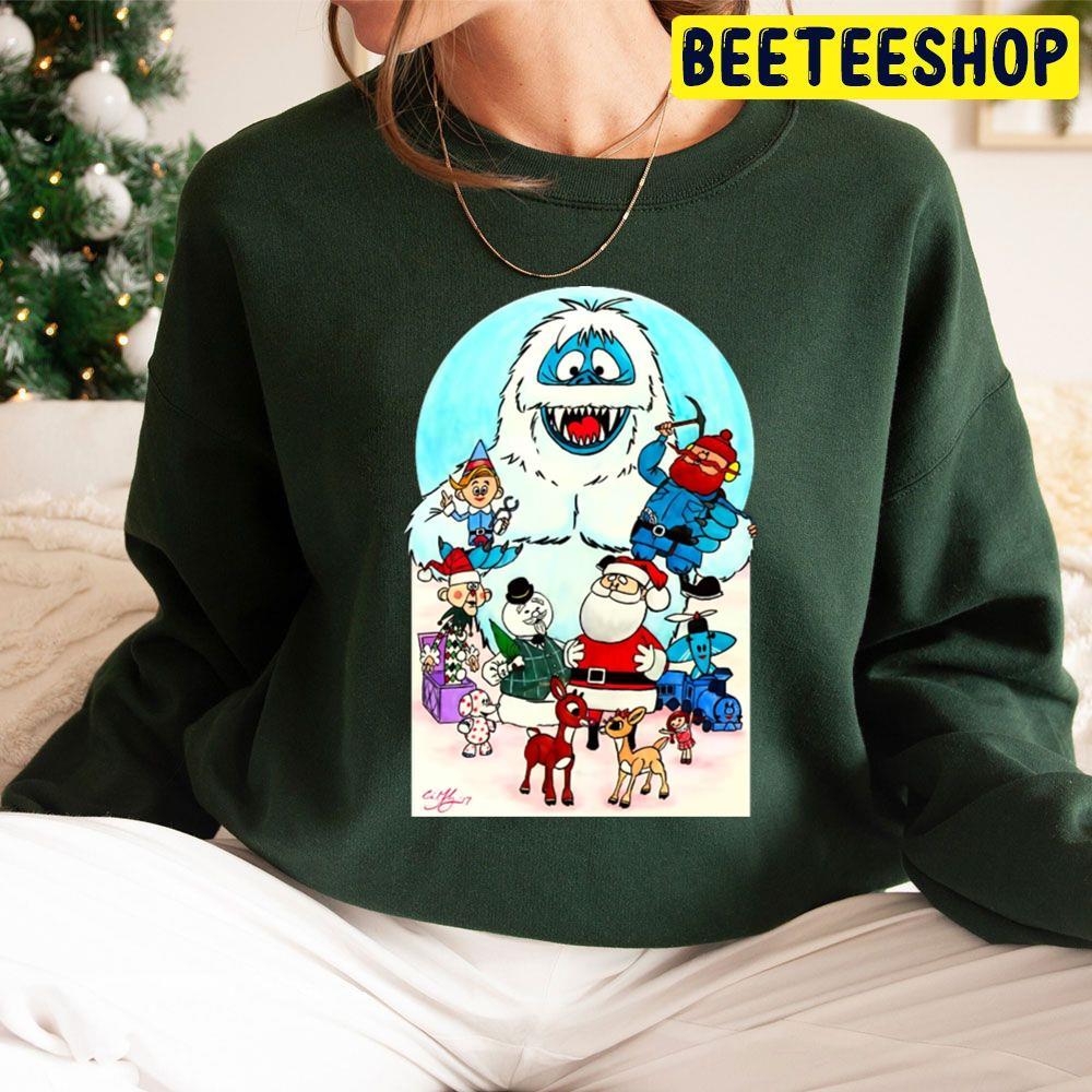 Family Portrait Rudolph The Red Nosed Reindeer Christmas Beeteeshop Trending Unisex Sweatshirt