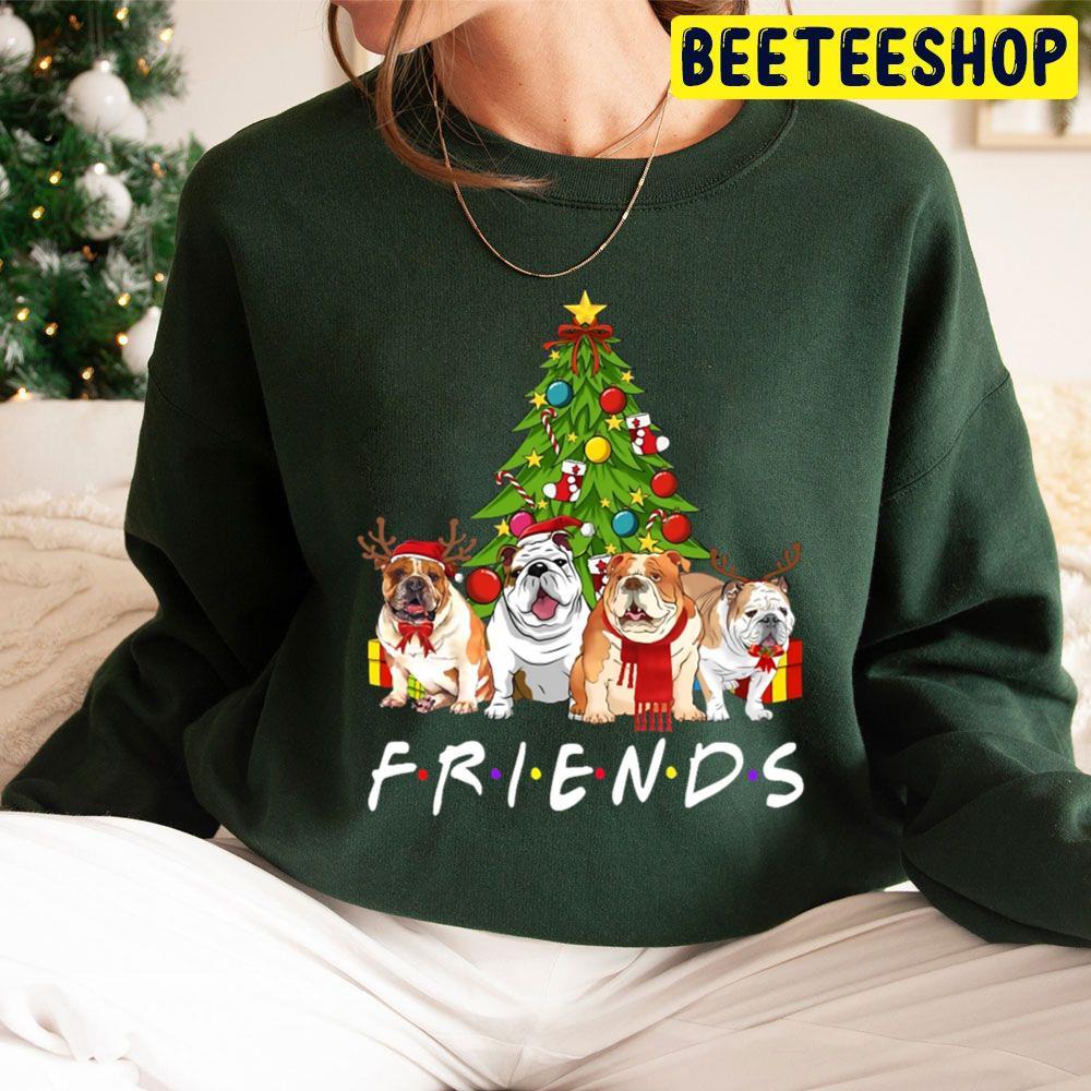 Frineds Christmas Tree Bulldogs Beeteeshop Trending Unisex Sweatshirt