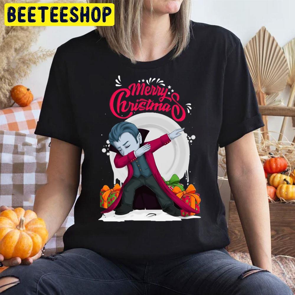 Funny Christmas Dabbing Dracula Halloween Beeteeshop Trending Unisex T-Shirt