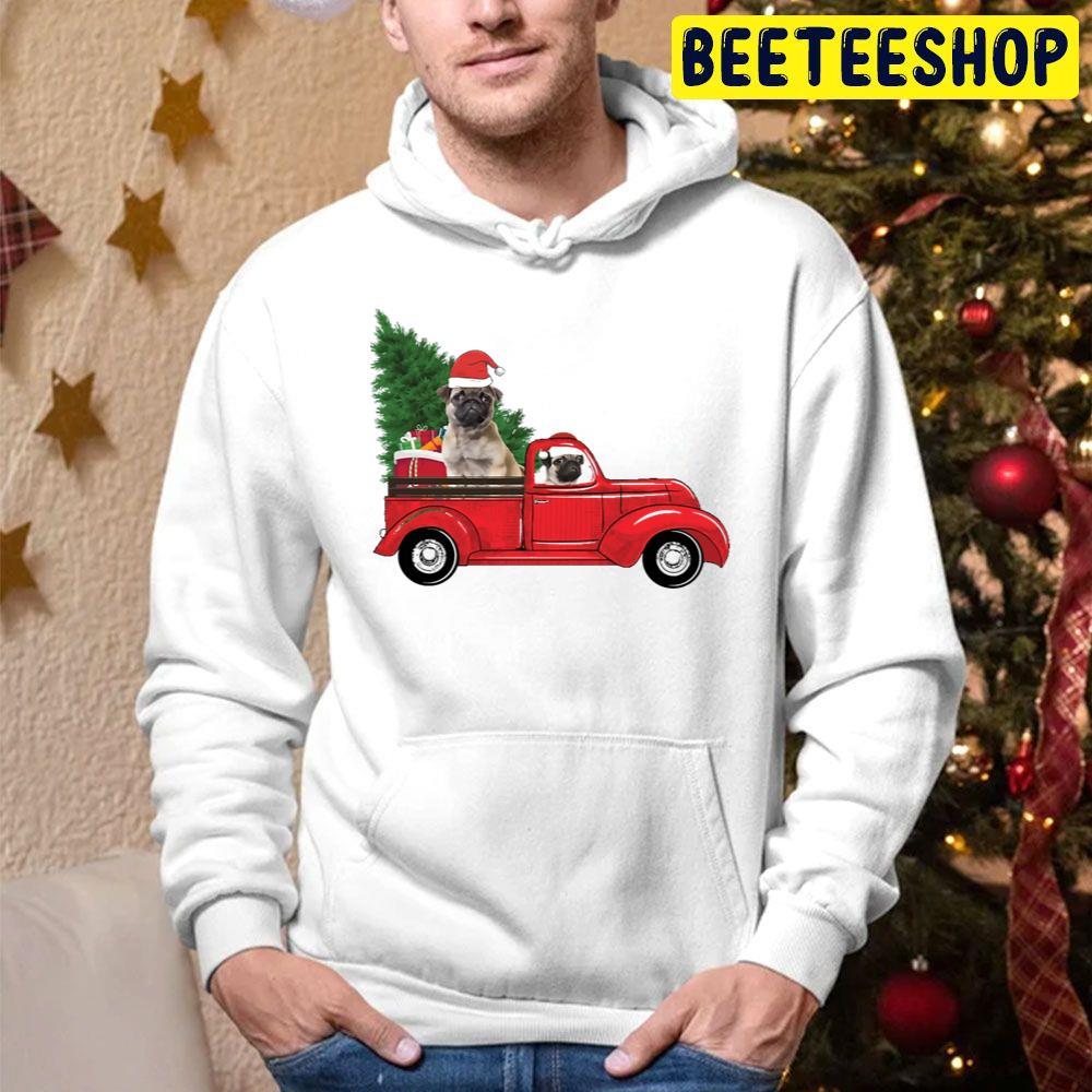 Funny Christmas Pug Dog Lovers Owners Christmas Xmas Beeteeshop Trending Unisex Hoodie