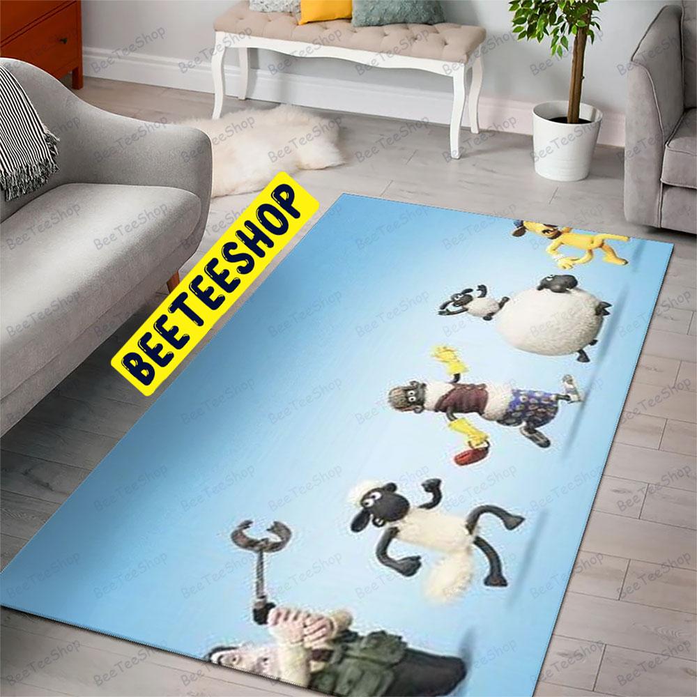 Funny Shaun The Sheep The Flight Before Christmas 04 Trending Rug Rectangle