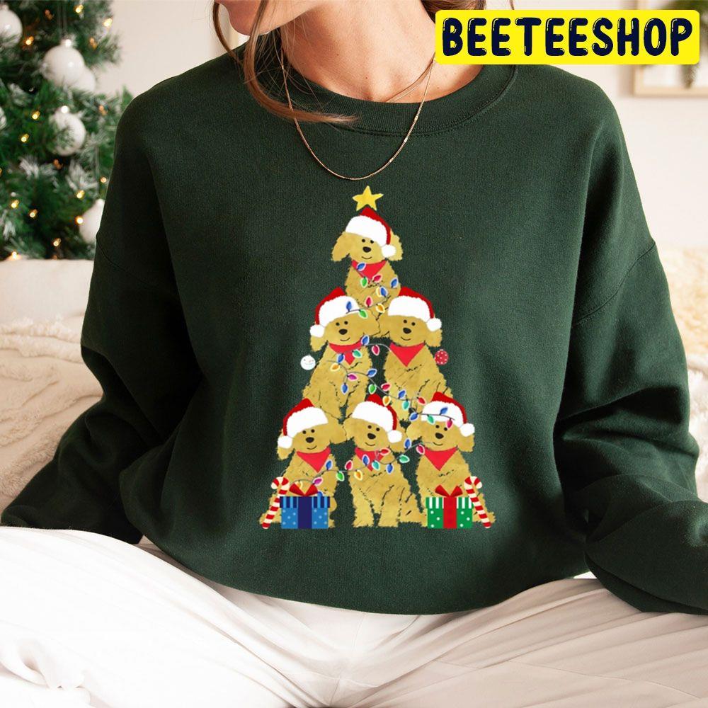 Goldendoodle Puppy Christmas Tree Beeteeshop Trending Unisex Sweatshirt