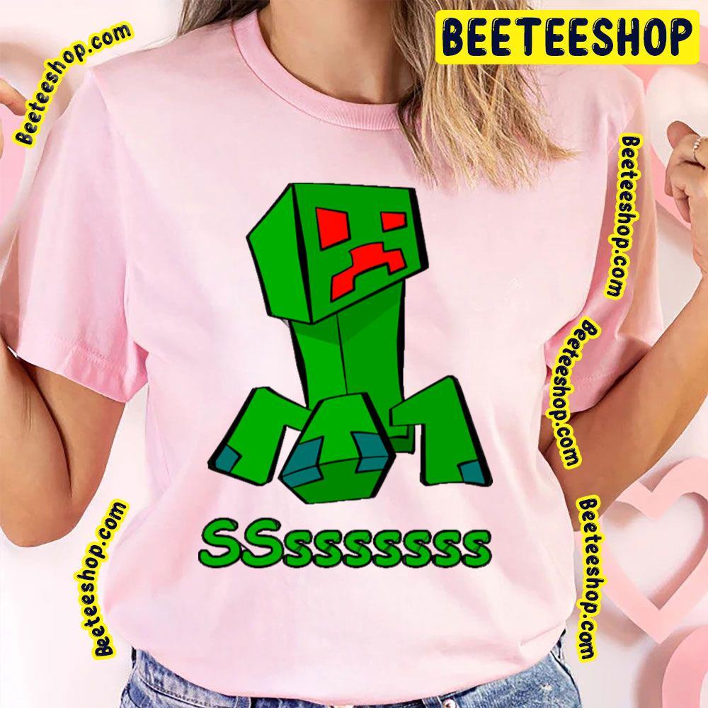 Green Style Creeper Minecraft Unisex T-Shirt