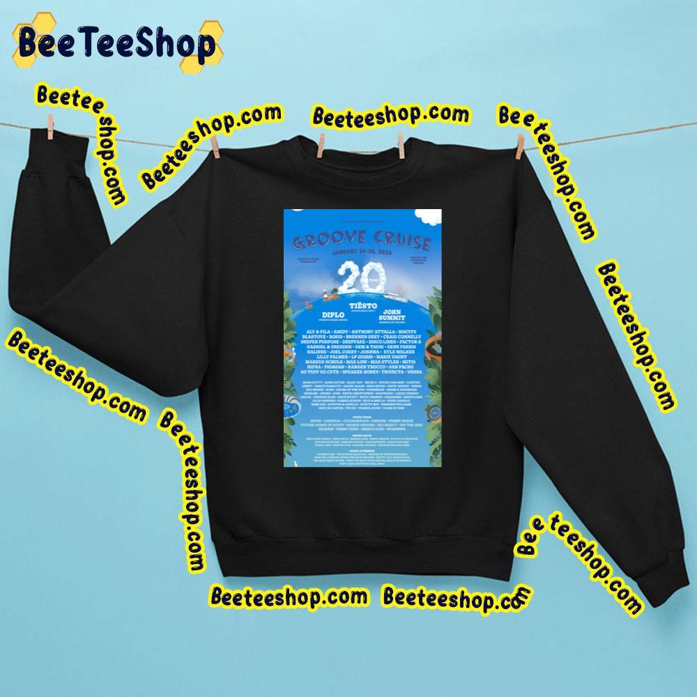 Groove Cruise 2024 20 Years Beeteeshop Trending Unisex Sweatshirt