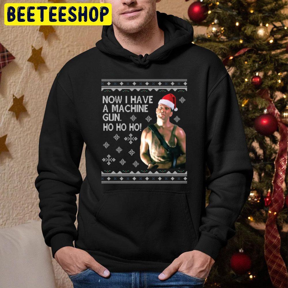 Ho Ho Ho Machine Gun Christmas Kint Die Hard Beeteeshop Trending Unisex Hoodie