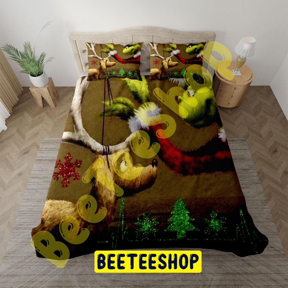 Hohoho Max And Grinch Trending Bedding Set