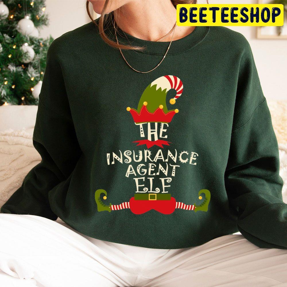 Insurance Agent Elf Christmas Funny Cool Matching Family Group Beeteeshop Trending Unisex Sweatshirt