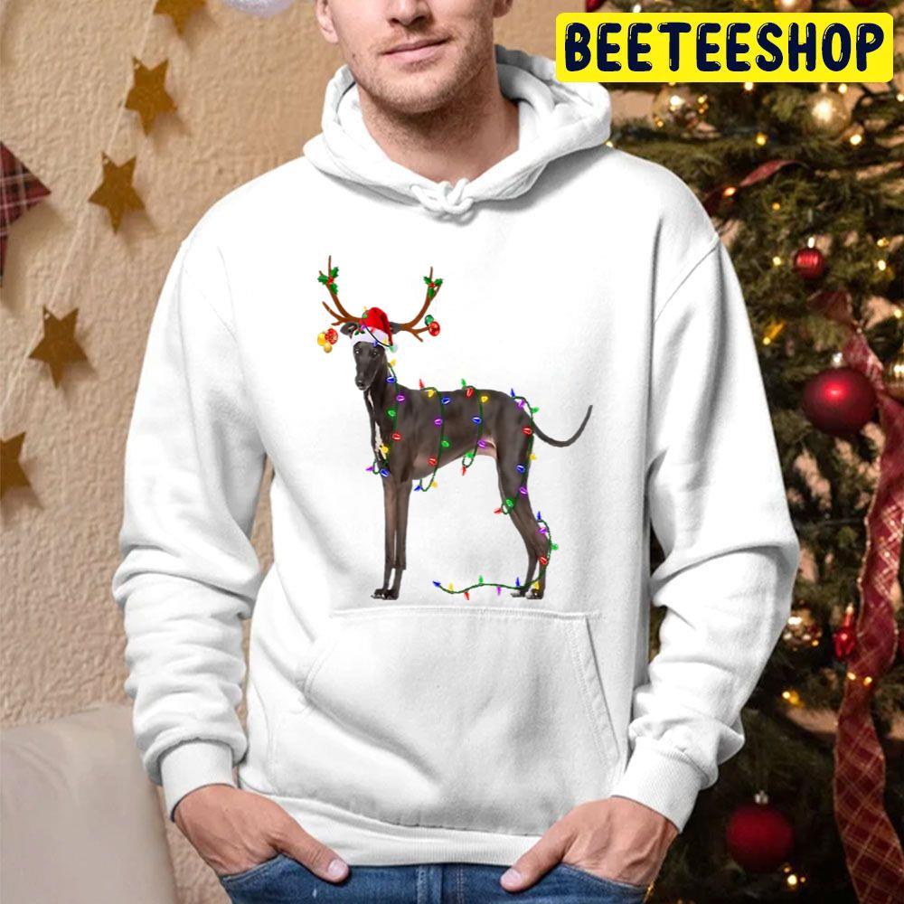 Italian Greyhound Dog Tree Christmas Lights Xmas Beeteeshop Trending Unisex Hoodie