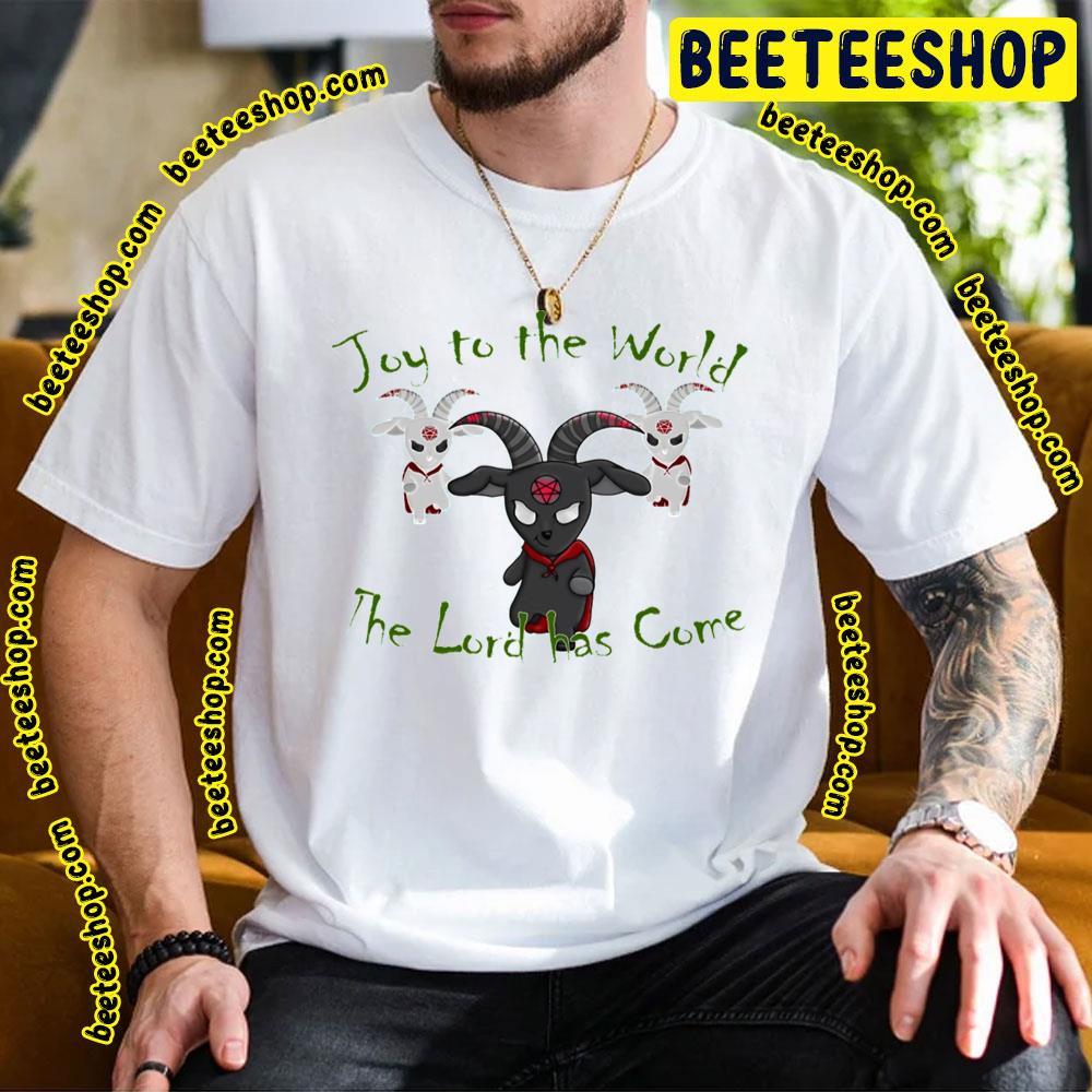 Joy To The World The Lord Has Come Hail Satan Christmas Goat Beeteeshop Trending Unisex T-Shirt